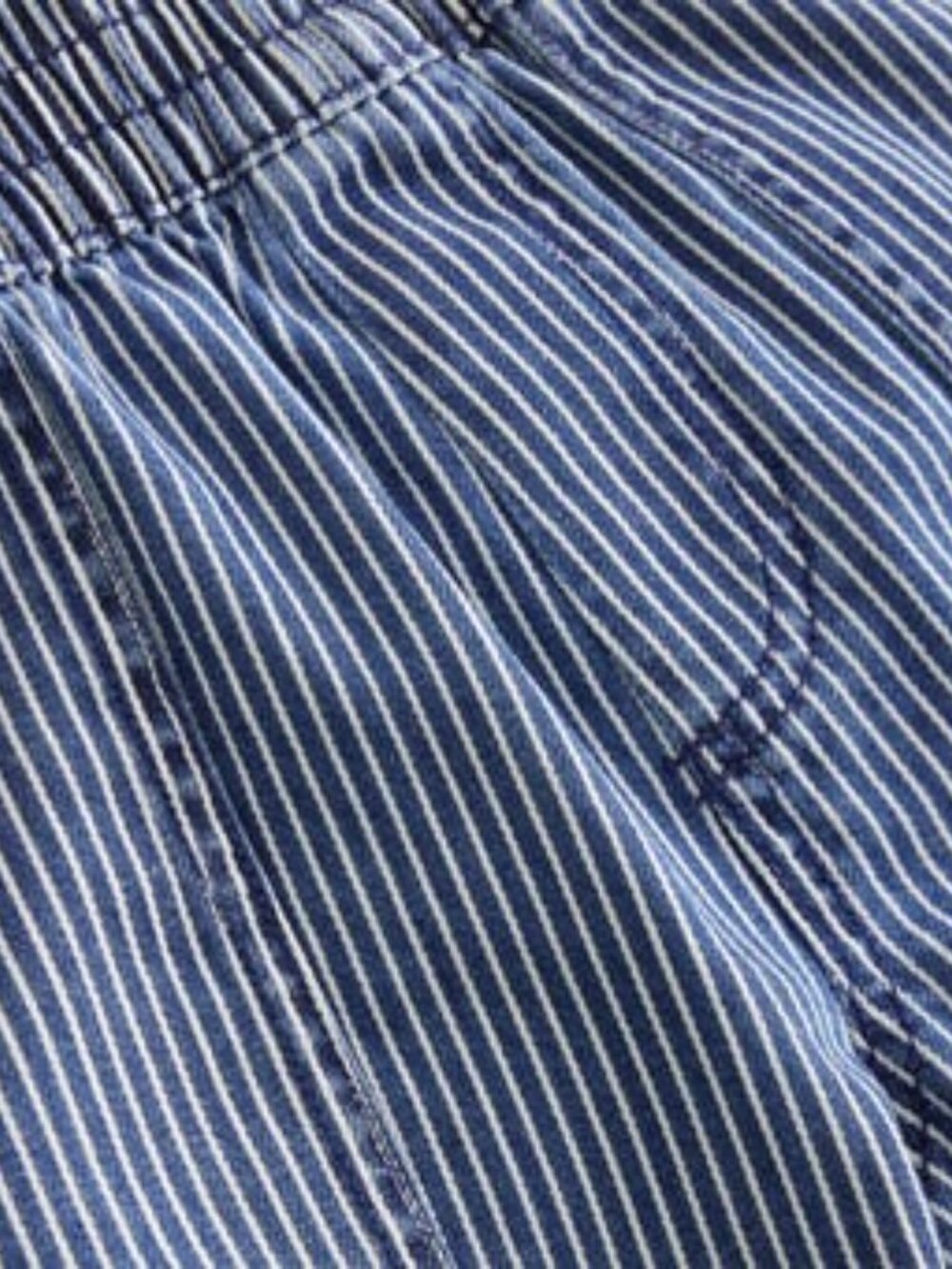 Baby Boden 12-18M Pants - Medieval Blue Ticking Stripe